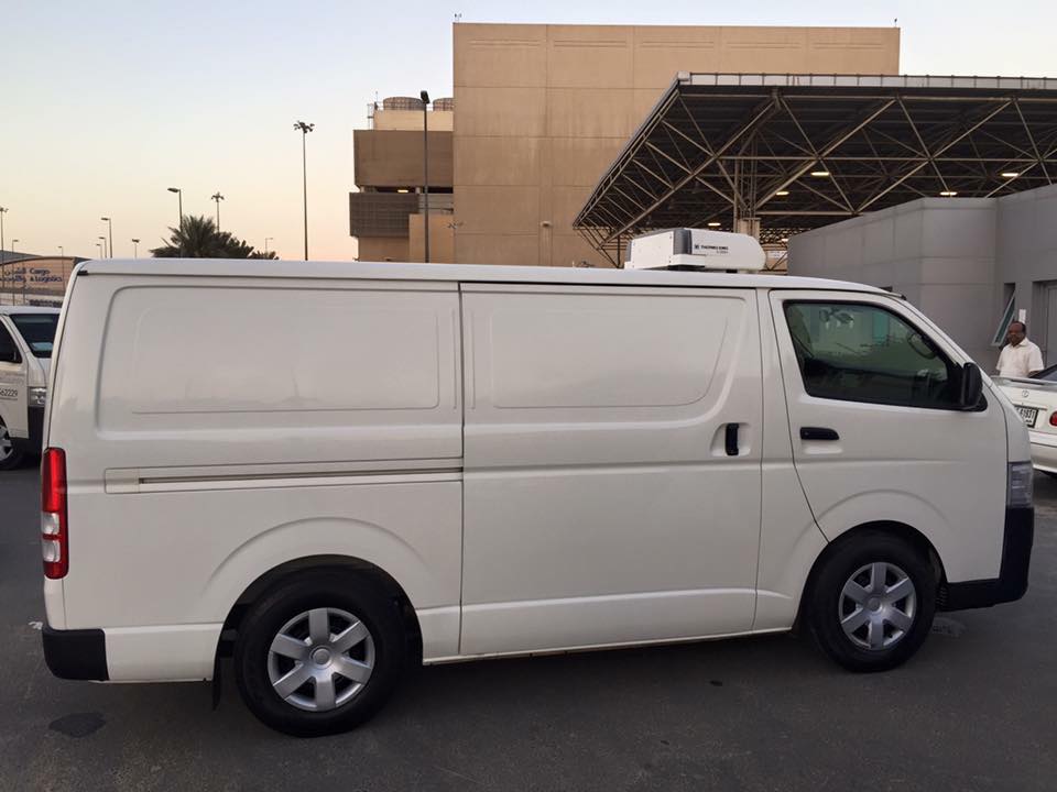 Chiller van rental Dubai — Toyota Hiace chiller van with Thermo King refrigeration unit